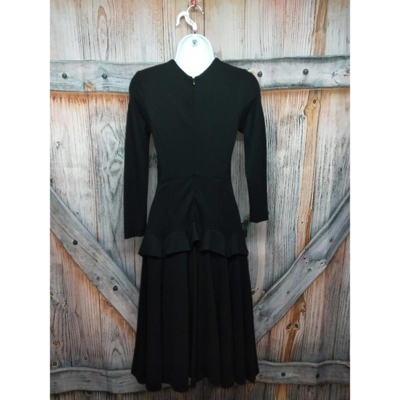 FRONT ROW BLACK KNIT POLY MIDI DRESS XS - Picture 5 of 6